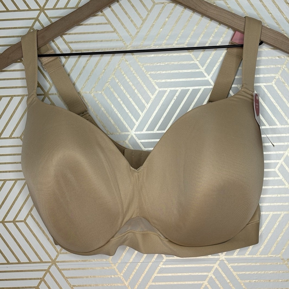 NWT Lane Bryant Cacique Comfort Bliss Underwire Beige Bra 38I Lightly Lined